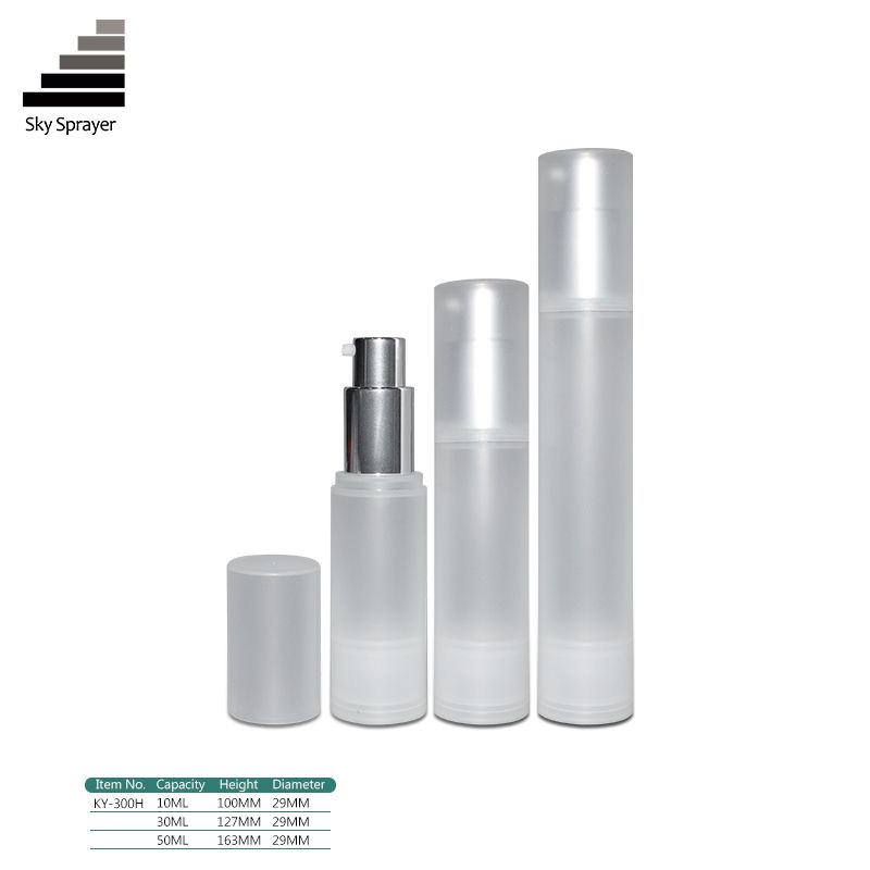 lotion refillable cosmetic packaging 10ml 30ml 50ml  airless pump spray cream bottle