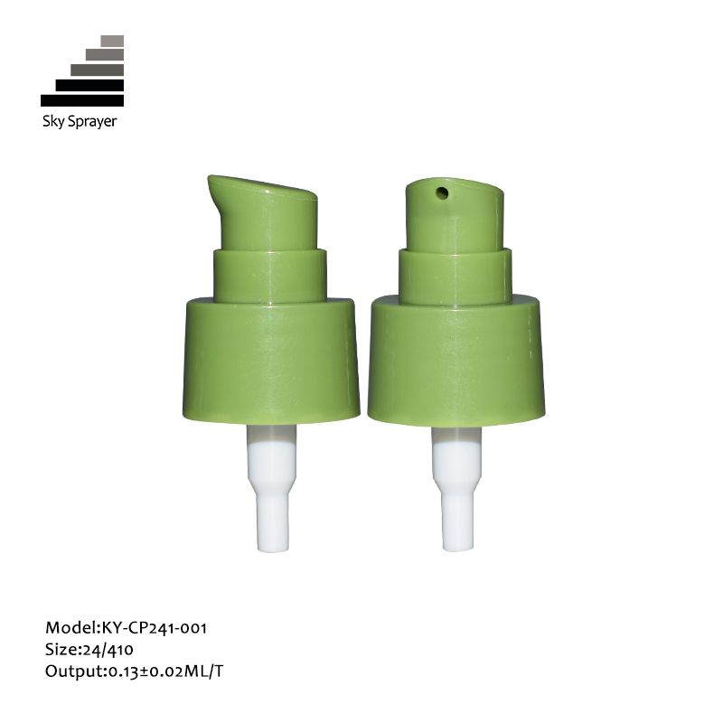 24/410 Green Plastic Cream Pump Cosmetic Bottle Pump