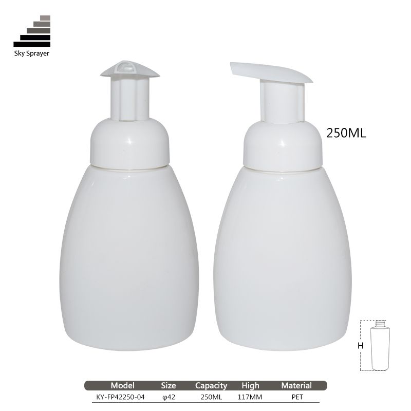 cosmetic lotion and body cream white empty bottle for 250ml