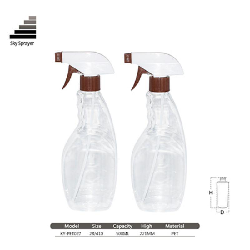 Custom 500ml transparent mouth freshener plastic spray bottle