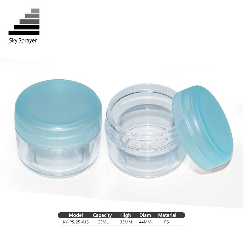 25 ML Skin Care Cream Transparent Clear Plastic Container jar with lids