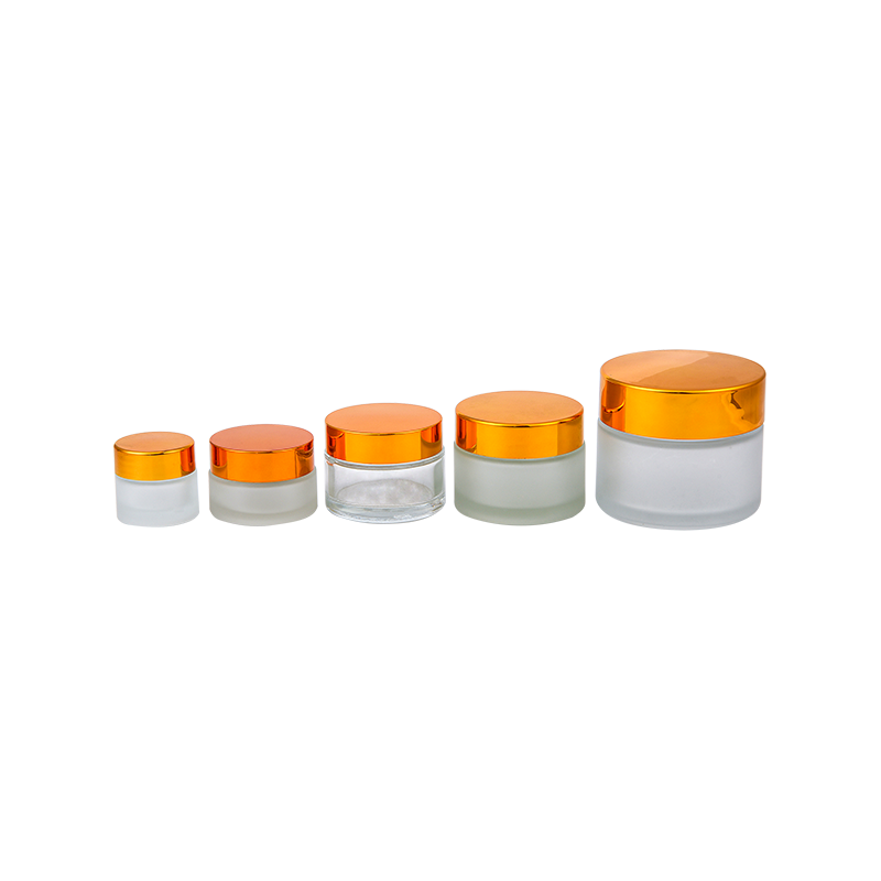 Cosmetics skincare eye cream containers empty amber face cream glass jar with lid
