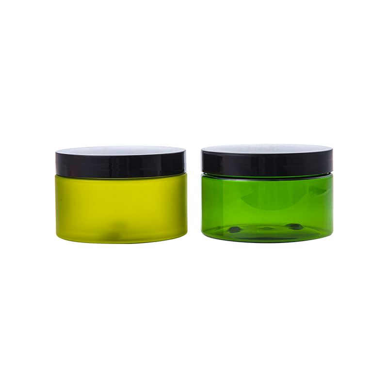 Scrub amber cosmetic cream hair gel food butter container pet cosmetic jars with screw lid