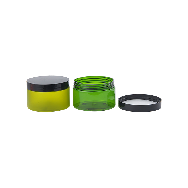 Scrub amber cosmetic cream hair gel food butter container pet cosmetic jars with screw lid
