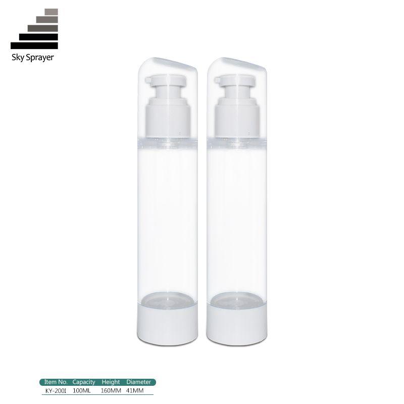 100ml  Cylindrical  PP Plastic Airless Pump Bottle 