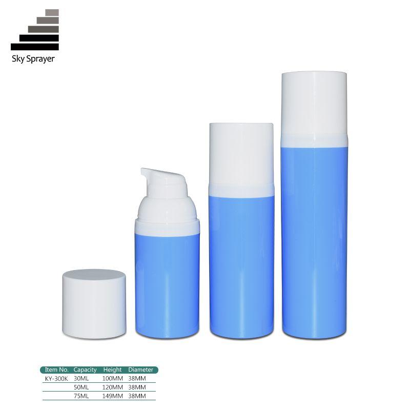 30ml 50ml 75ml  Cylindrical  PP Plastic Airless Pump Bottle 