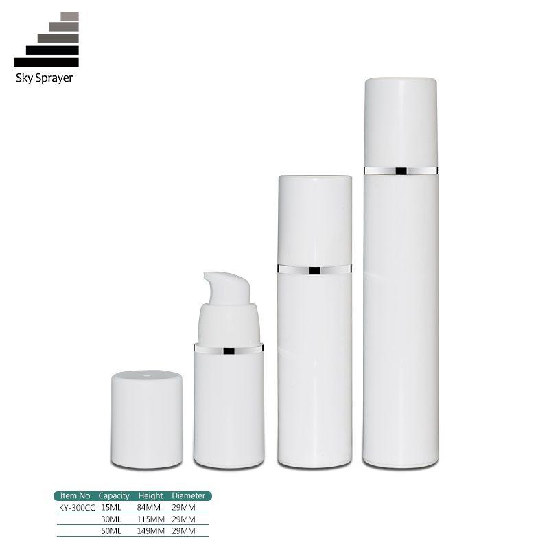 15ml 30ml 50ml Cylindrical  PP Plastic Airless Pump Bottle 