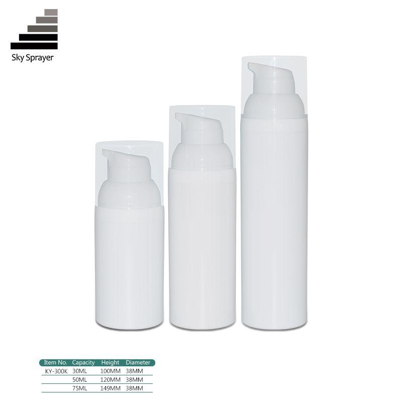 30ml 50ml 75ml Cylindrical  PP Plastic Airless Pump Bottle 