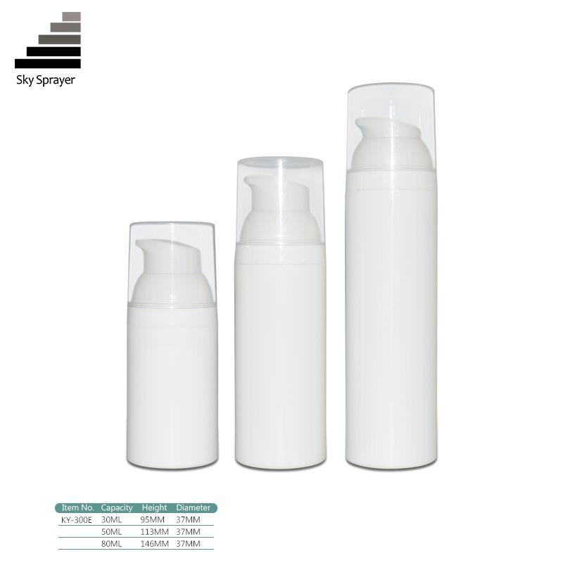 30ml 50ml 80ml Cylindrical  PP Plastic Airless Pump Bottle 