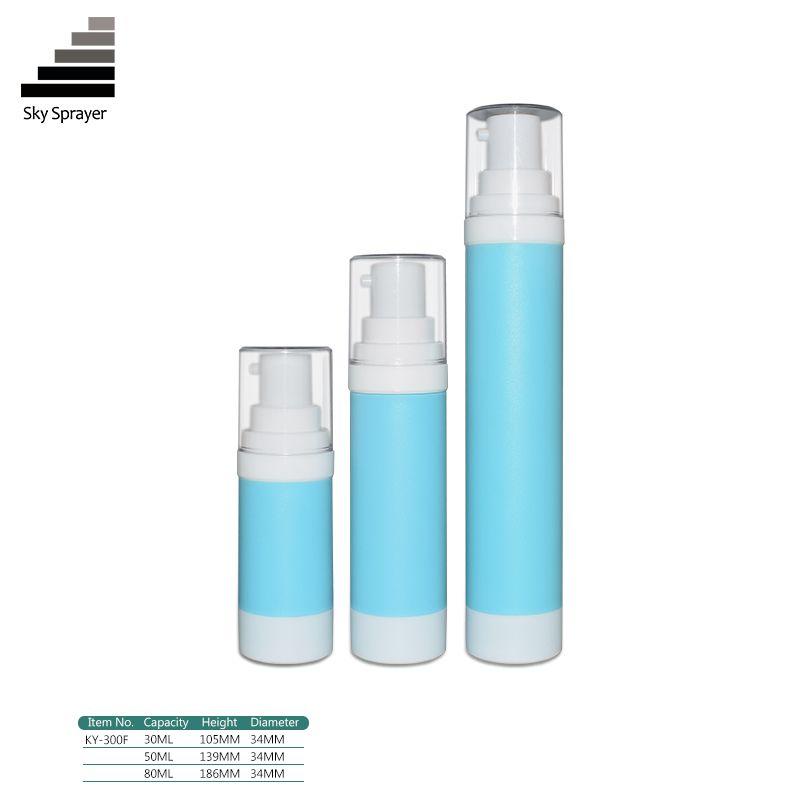30ml  50ml 80ml Cylindrical  PP Plastic Airless Pump Bottle 