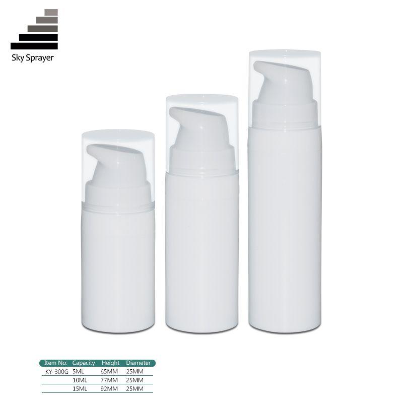 5ml 10ml 15ml Cylindrical PP Plastic Airless Pump Bottle
