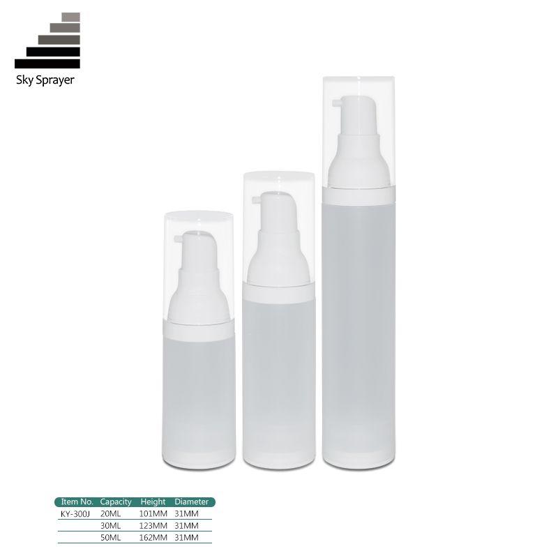 lotion refillable cosmetic packaging  20ml 30ml 50ml airless pump spray cream bottle