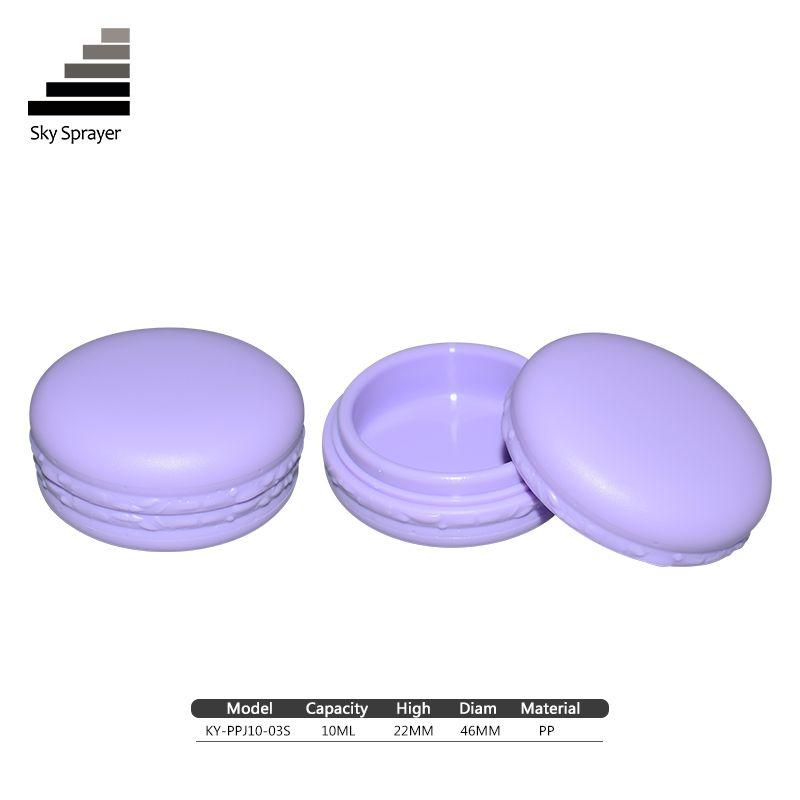 Purple cosmetics jars and containers packaging with lid