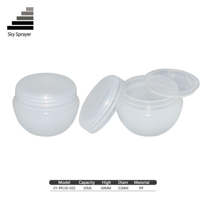 Translucent New Design 30ml PP Plastic Jar Cosmetic With Screw Cap