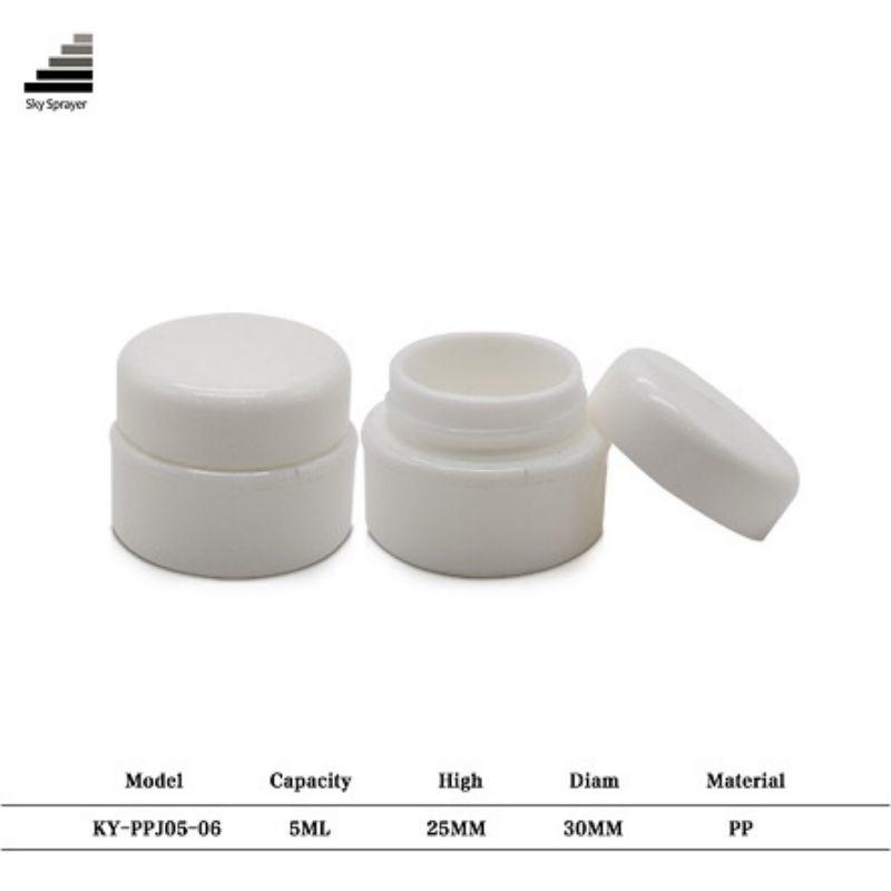 5ML White Eye Cream PP Plastic Container Jar