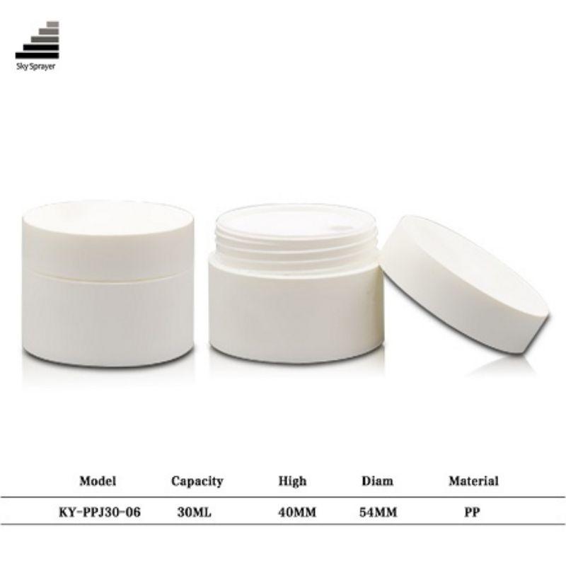 30ML White PP Plastic Cosmetic Jar