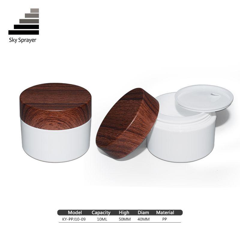 10ML PP Plastic Cosmetic Bamboo Cream Jar