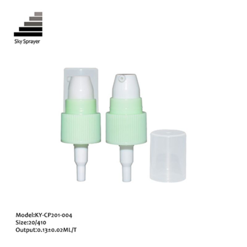 20/410 Green PP Ribbid Wall Cream Pump