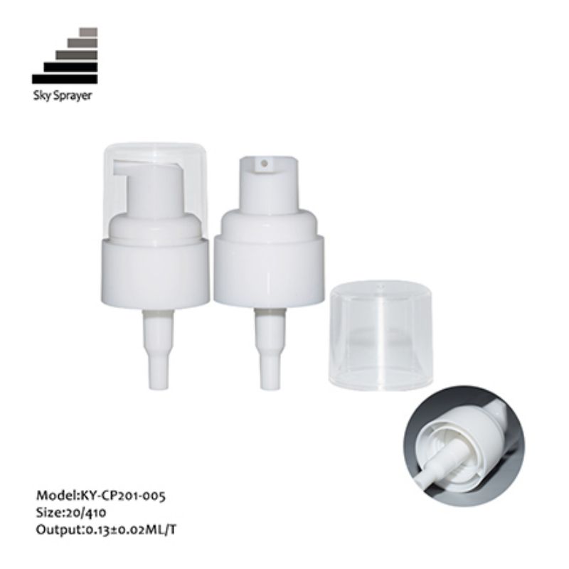 White Half Cap Cream Pump Treatment Pump 