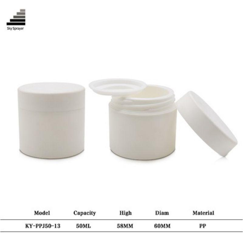 50ML White PP Plastic Container Jar
