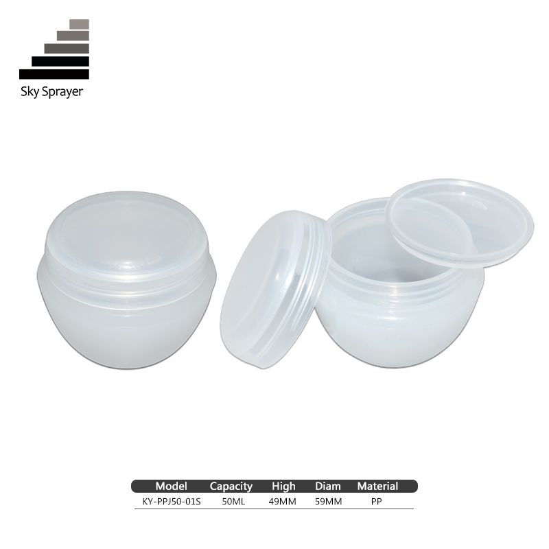 Skin Care Cream Single Wall 50ml Clear Plastic Cream Jar