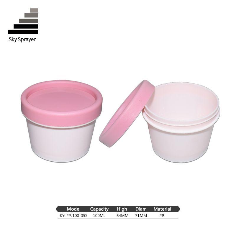 PP pink white Plastic Container Jar