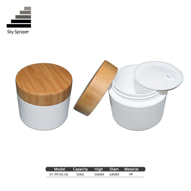 Double-deck 50ml plastic jars and screw top lids