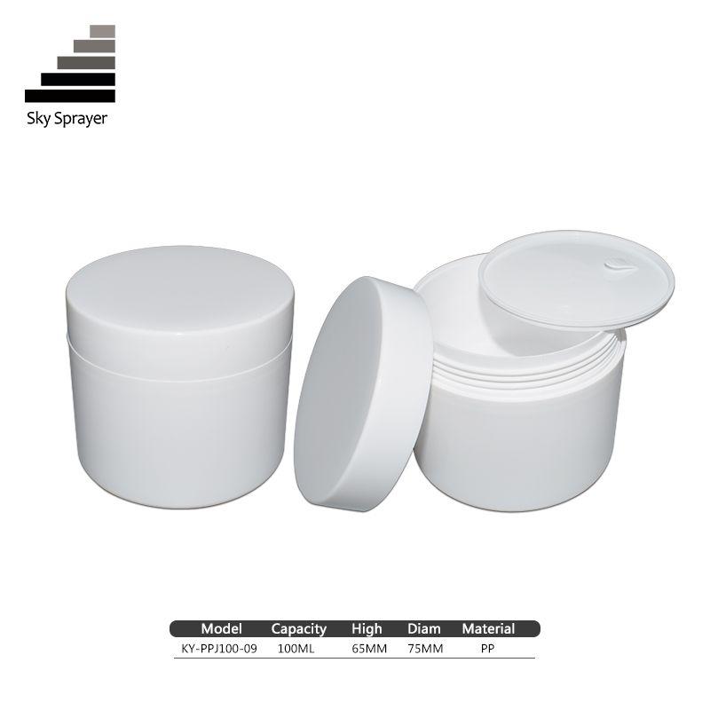 100ml white plastic cream jar
