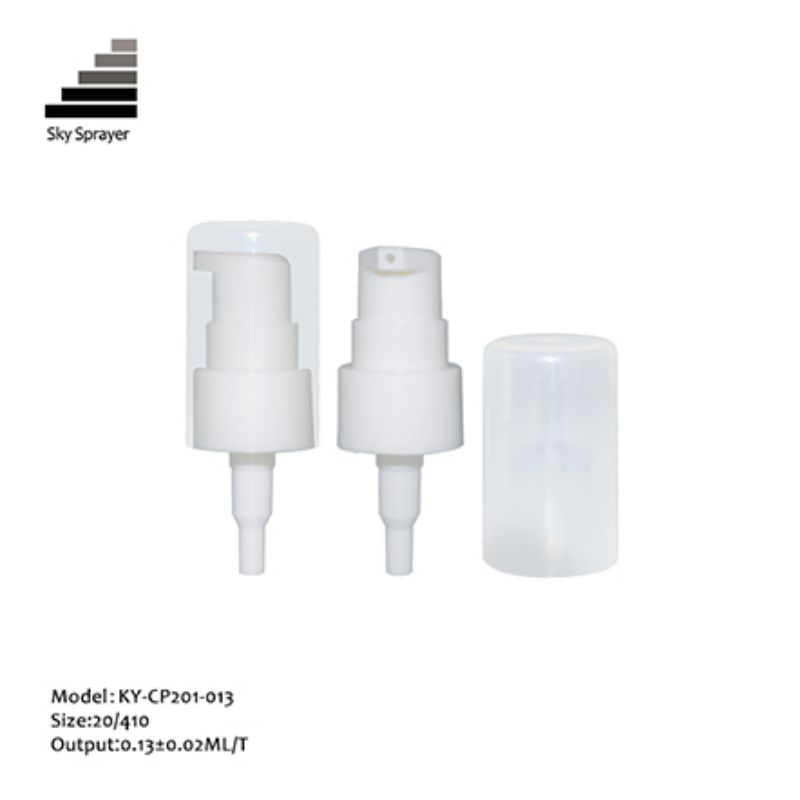 White PP Full Cap Cream Pump Cosmetic Bottle Pump