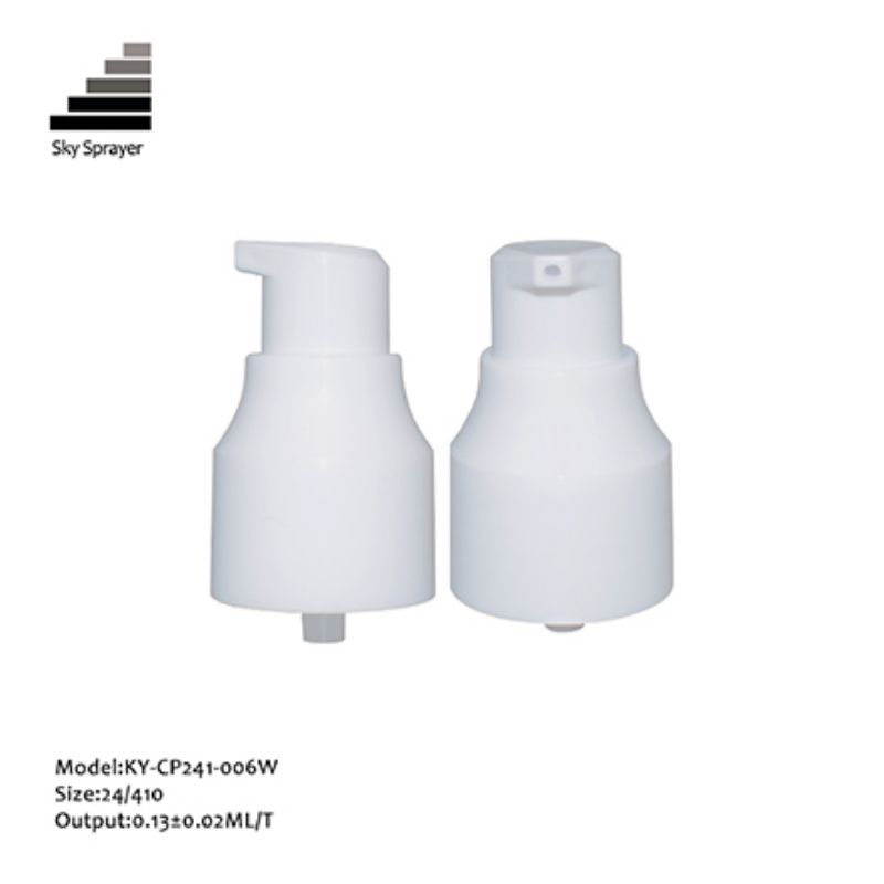 White PP Plastic Cosmetic Pump Cream Pump 