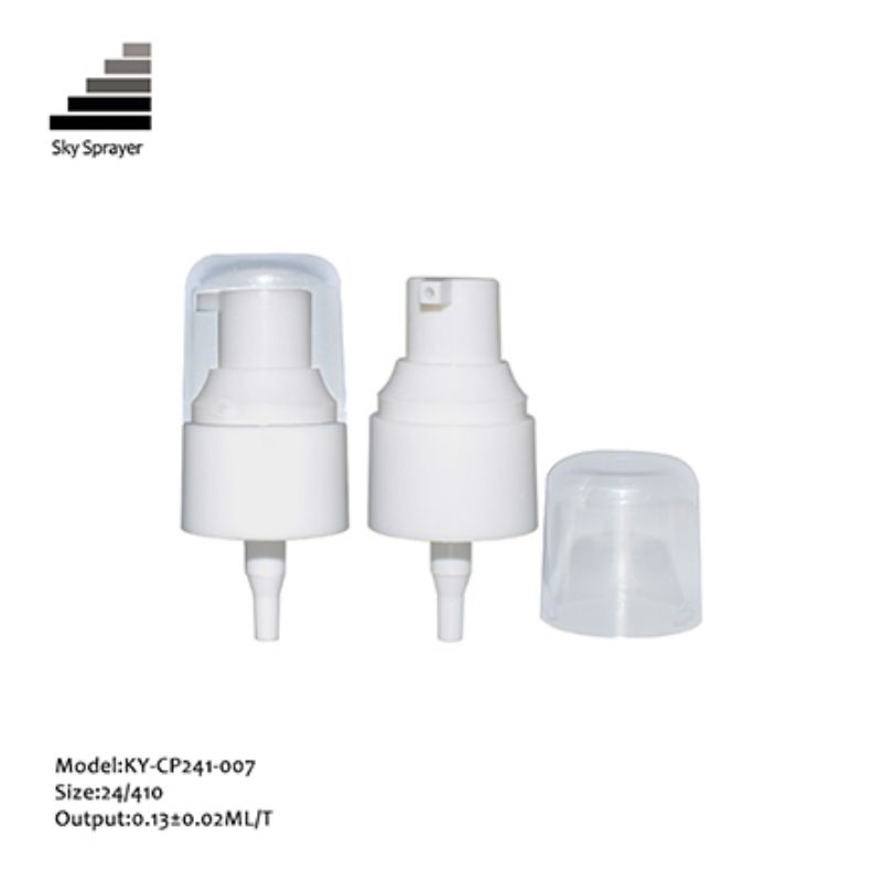 Half Cap White PP Plastic Cream Pump
