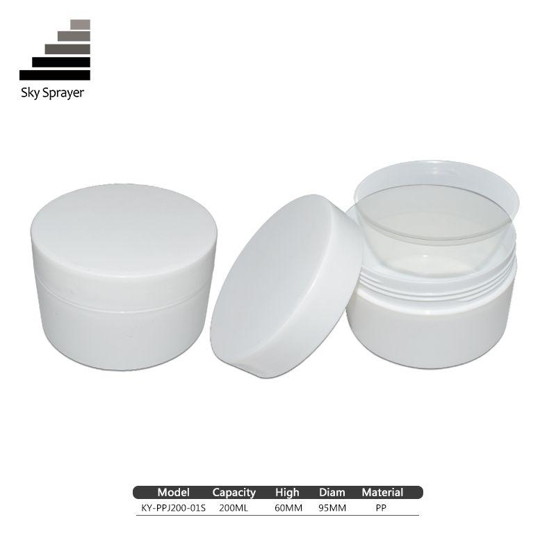 Used for cosmetics white high quality large capacity plastic jar