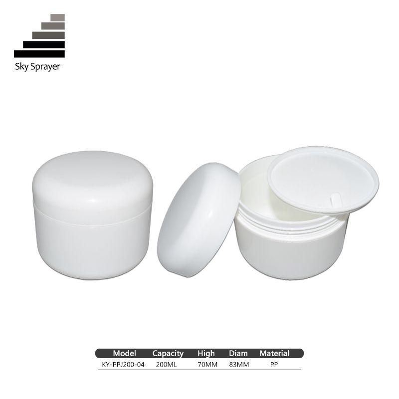 Hot selling 200ml plastic PP cosmetic cream jars
