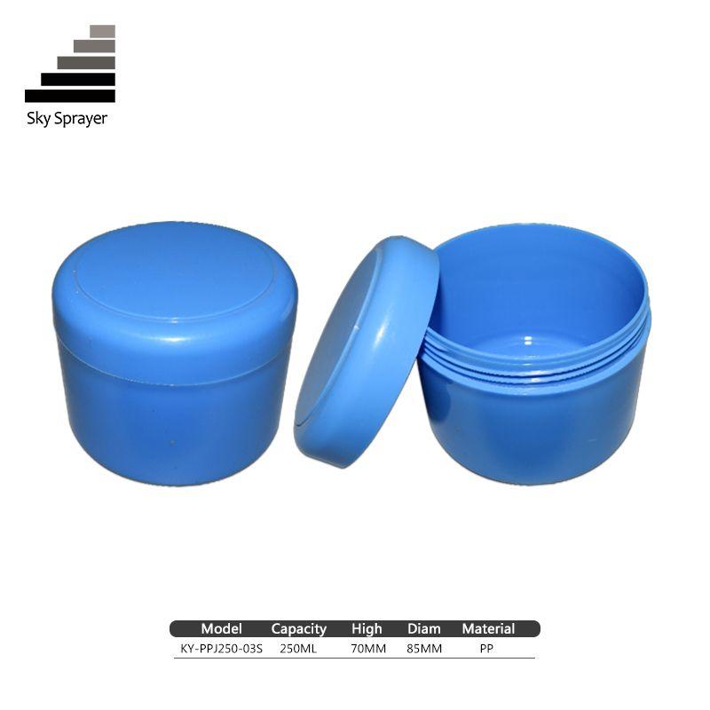 Skin Care Cream Blue 250ml PP Plastic Water Jar