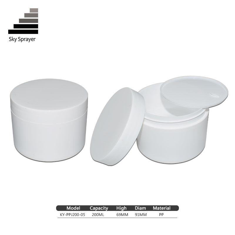 200ml PP plastic cosmetic container cream jar with lid