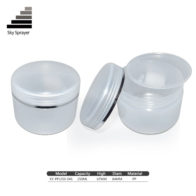 Transparent Phnom Penh Plastic Cosmetic Jar With Screw Cap