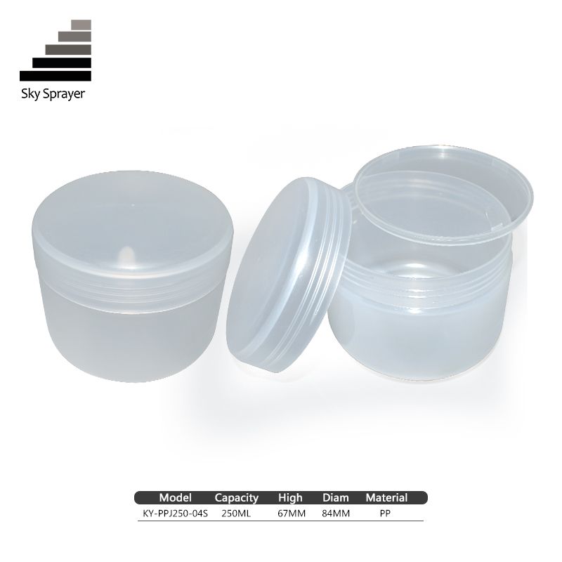 Transparent Phnom Penh Plastic Cosmetic Jar With Screw Cap