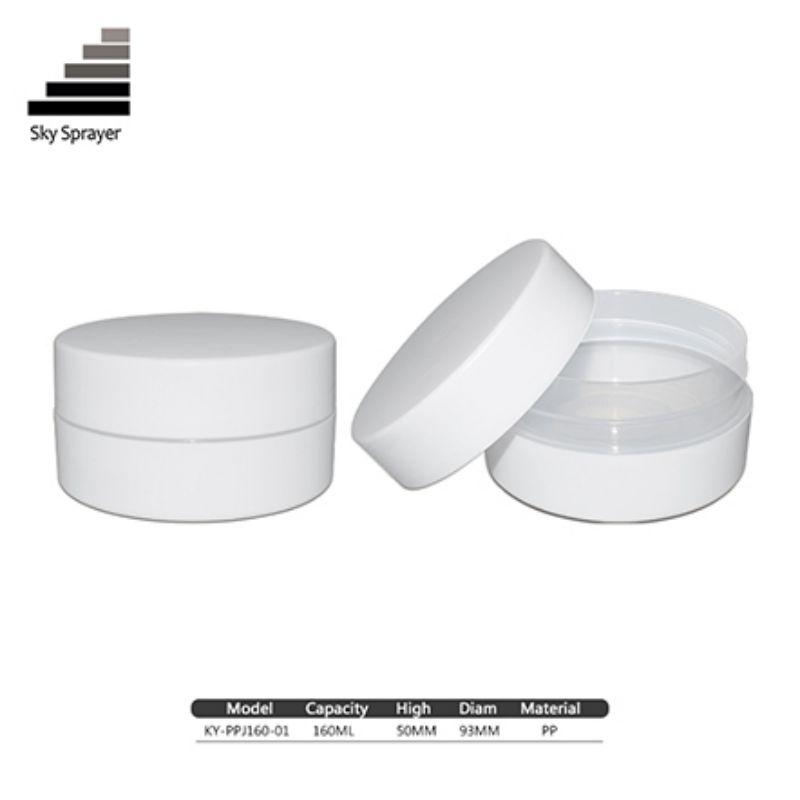  Double-deck 160ml White Cosmetic Container Cream Jar