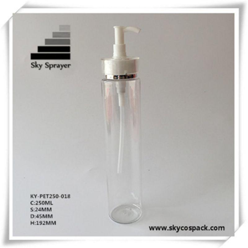 250ml cosmetic packaging container body  pet plastic bottle 