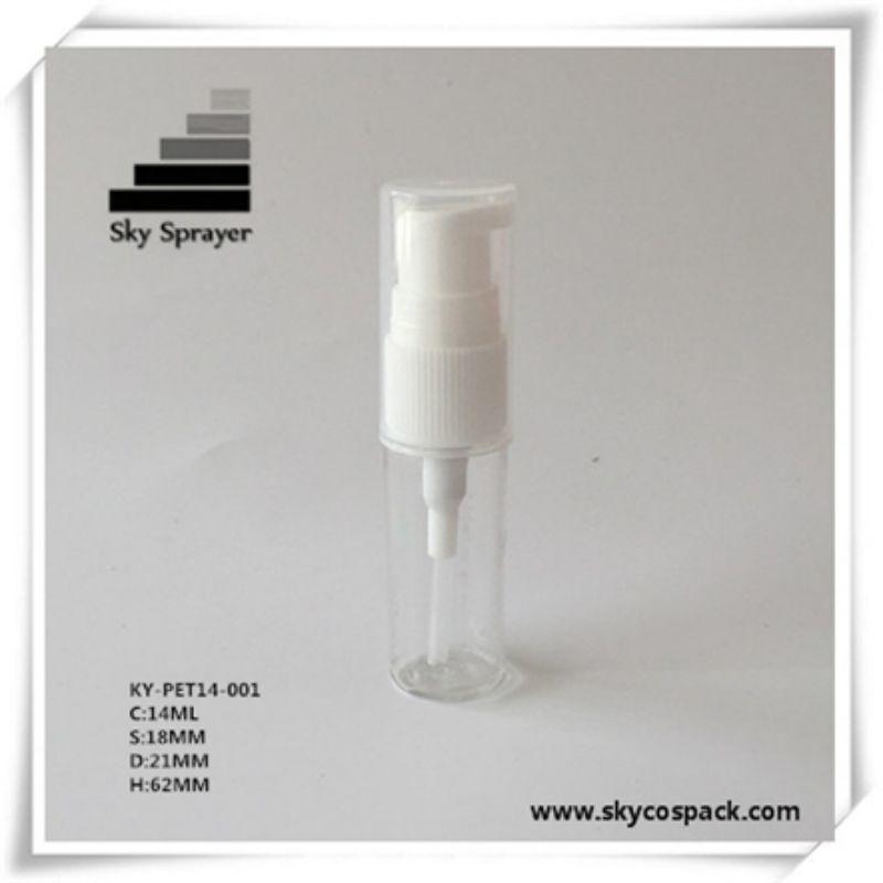 14ml Lotion pump top PET Plastic Bottle for cosmetic