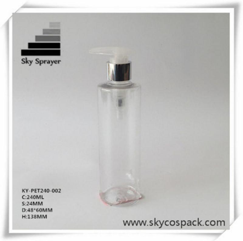 Manufacturer 240ml cosmetic lotion cream bottle pet bottle 