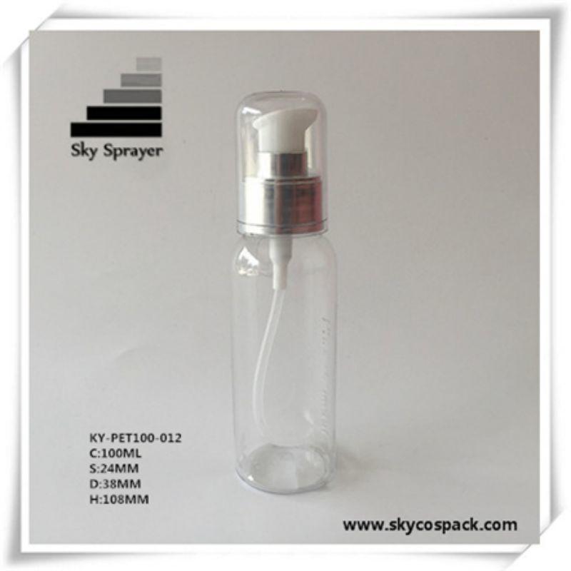 100ml Lotion pump top PET Plastic Bottle for cosmetics
