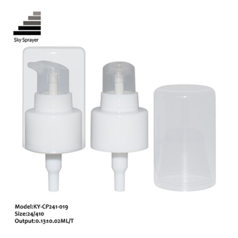 Full cap white pp cream pump for cosmetic bottle