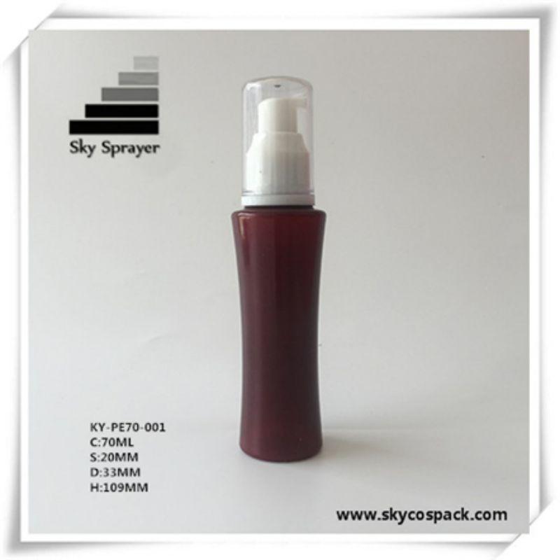 70ml Lotion pump top PET Plastic Bottle for cosmetics