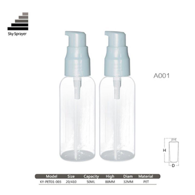 50ML PET Bottle With 20/410 Cream Pump