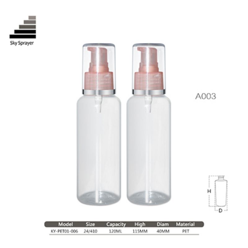 120ML PET Bottle With 24/410 Cream Pump