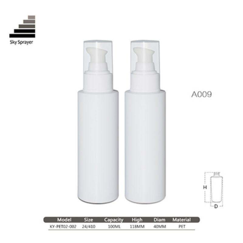 White 100ML PET Bottle With 24/410 Cream Pump