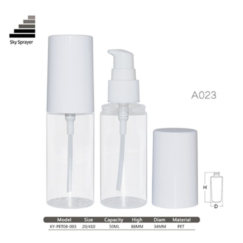 50ML PET Bottle With Plastic Cream Pump