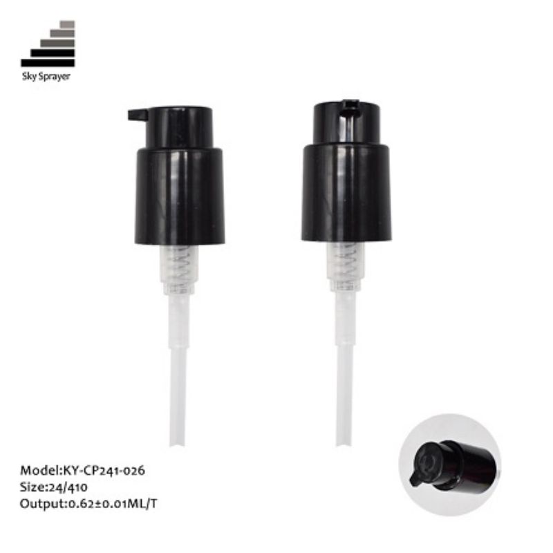 24/410 Black Smooth Wall Cream Pump Treatment Pump
