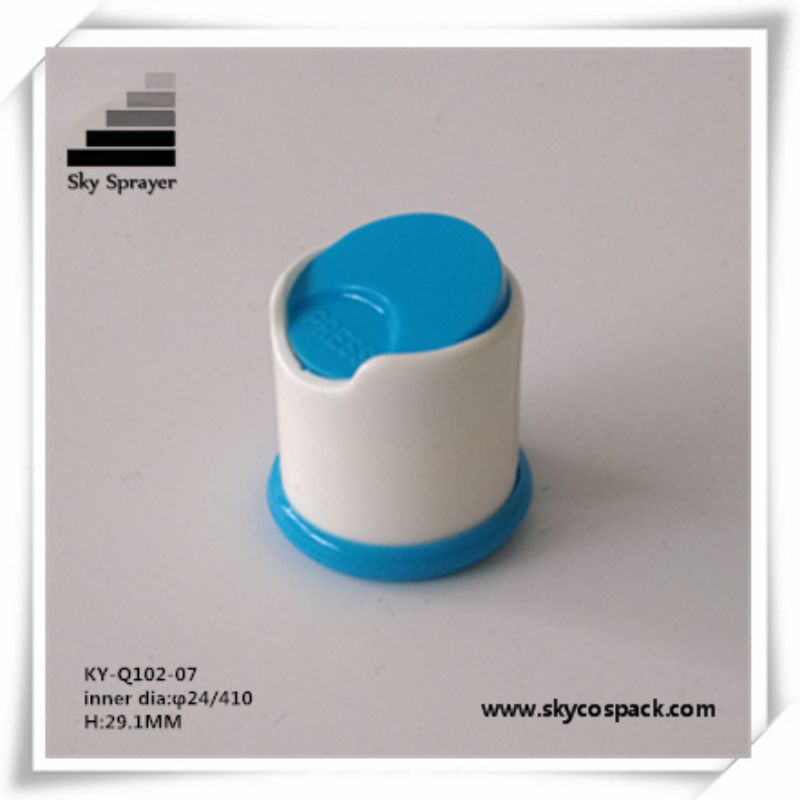 White Blue Disc Top Cap Bottle Cap Plastic Cap